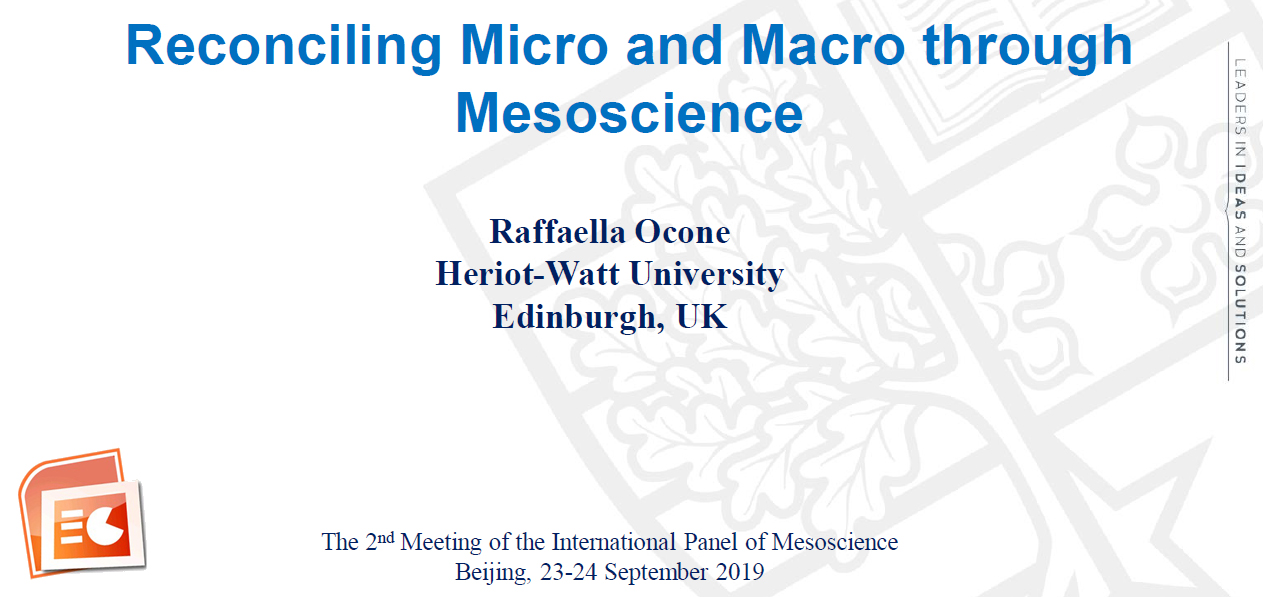 Presentation by Raffaella Ocone: Reconciling Micro and Macro through Mesoscience